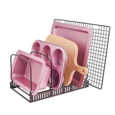 Toplife 10+ Bakeware Organizer Rack for Kitchen Bakeware, Cookware, Dinnerwar...