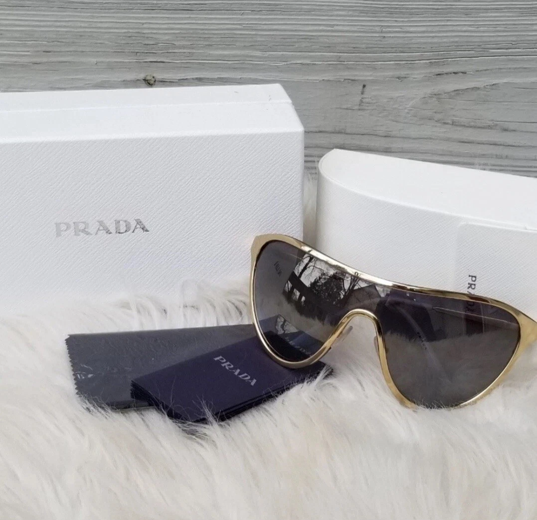 PRADA Gold Shield Sunglasses for Women for sale | eBay display picture 2