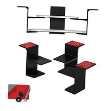 Dual Under Desk Holder Mount for Laptops  Devices Upto 3" Thick Black Dual