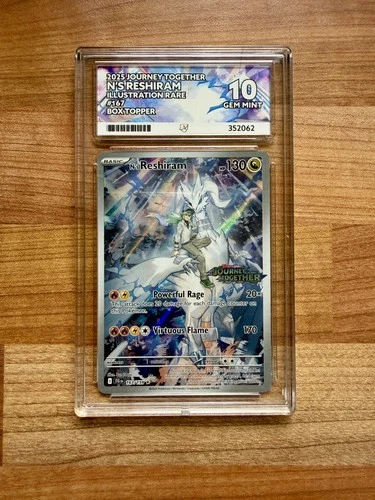 N's Reshiram 167/159 Journey Together Stamped Box Topper ACE Gem Mint 10