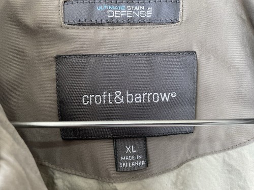 Croft & Barrow Full Zip Jacket Ultimate Stain Defense Gray Lightweight Men's XL - Picture 2 of 15