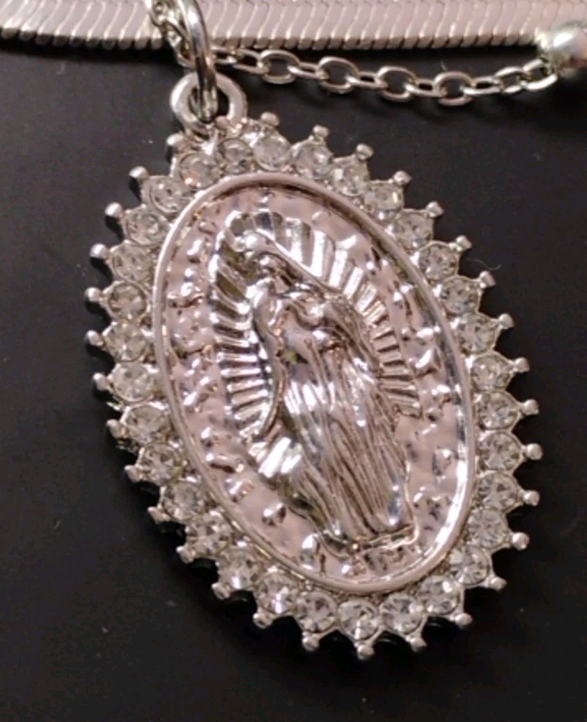 Sparkling! Silver Plated Multi Layer Chain and Re… - image 2