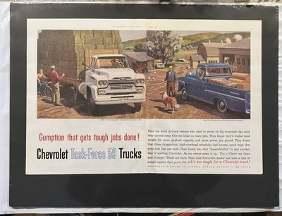 *READY to DISPLAY* 1959 Chevrolet Apache Pickup Farm Truck *Original*print ad c