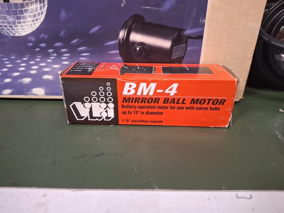 Vintage Complete Mirror Ball Party Kit With 8" Mirror Ball, Motor And Pinspot - Image 2 of 4