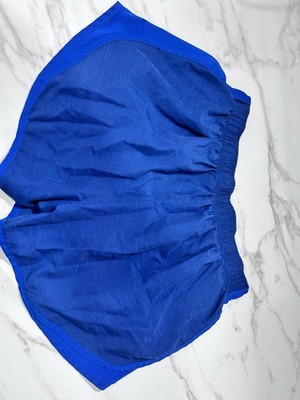 Nike Dri-FIT Women s Blue Running Shorts Lined Drawstring Athletic Fit