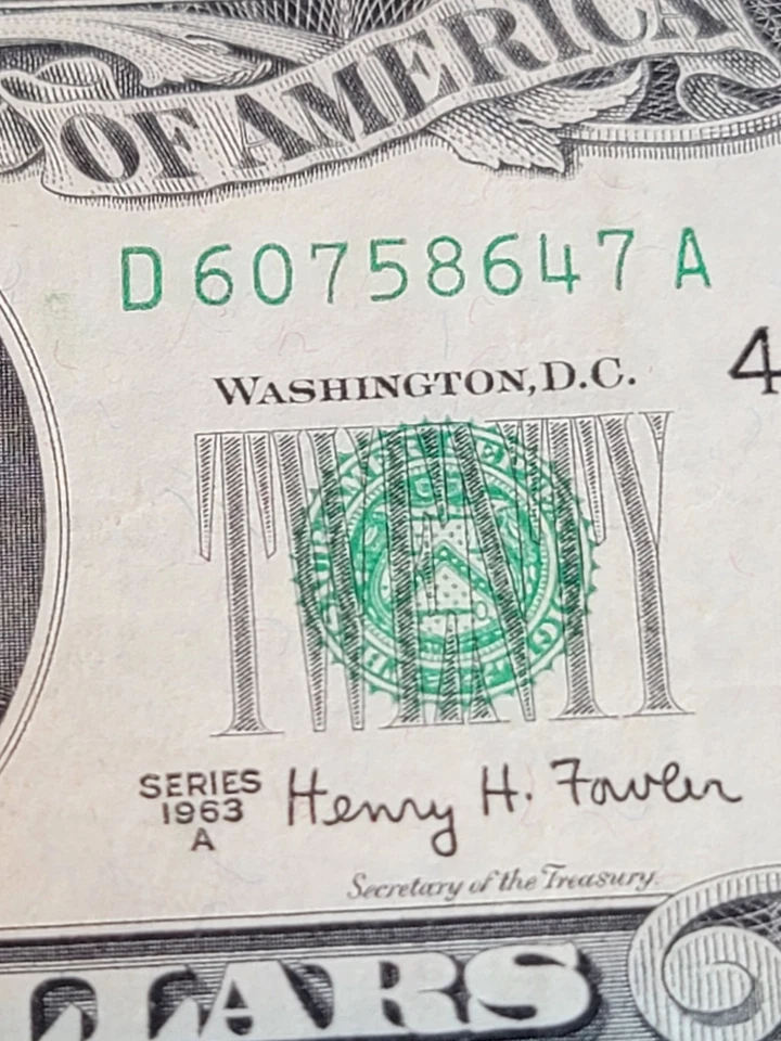 1963 A RARE Twenty Dollar $20 Bill - Bank of Cleveland - Vintage - Image 3 of 4