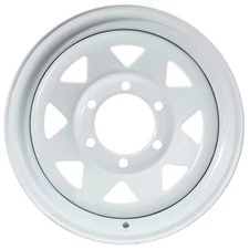 eCustomrim Trailer Wheel Rim 15 Inch 15X6 6 Lug White Spoke