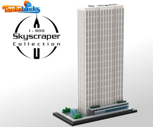 MOC-228751 General Motors Building 1:800 Building blocks 1017pcs Birthday Gift