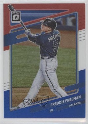 2021 Panini Donruss Optic Red White & Blue Prizm 72/199 Freddie Freeman #123 1u6