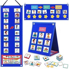 ALSLEA Visual Schedule Autism Kids Chore Chart Daily Routine 124 Cards