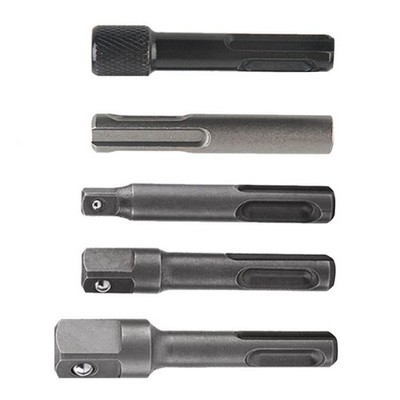 5pcs SDS Plus 1/4 Hex Socket Driver Tool Drill Bit Chuck Adaptor Bar Kit Set