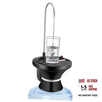 Drinking Water Dispenser Pump, Automatic Electric Drinking Water Bottle Black