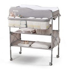 Sweeby Portable Baby Changing Table, Foldable Diaper Changing Station with Wa...