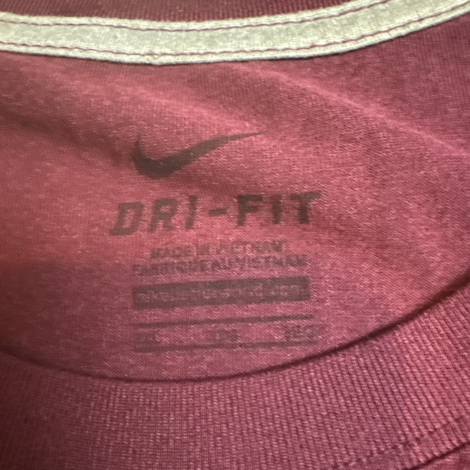 Nike NCAA Virginia Tech mens LS cotton Dri Fit purple tee shirt size 3XL thumbnail 5