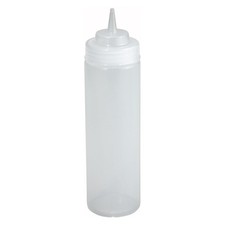 16 oz Clear Squeeze Bottles Medium Wide Mouth, 6Pack for Kitchen Use