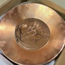 Vintage  14" Inch Unmarked Solid Copper  Gold Pan With Riffles GPA Autographed