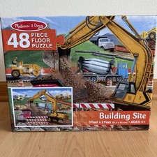 Melissa  Doug 48-Piece Building Site Floor Jigsaw Puzzle, 3 ft x 2 ft, Ages 4 