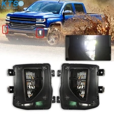 Fit For Chevy Silverado 2016-2018 Left+Right Side Fog Light Driving Bumper Lamp