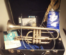 KING MASTER MODEL H.N.WHITE C2 medium bore -17" SILVER CORONET CASE-to RESTORE