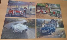 BEST OF BRITISH CLASSIC CARS 4 X 250 LARGER PIECE JIGSAW - MINI MG JAGUAR MORRIS