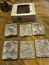 Vtg 1964 Mattel Thing Maker Machine Creepy Crawlers 8 Metal Mold Plates Lot 60s