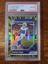 CEEDEE LAMB 2024 Panini Donruss Optic Electricity Prizm /75 Cowboys #53 PSA 10
