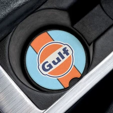 Gulf Racing Soapstone Car Coaster – Vehicle Interior Accessory