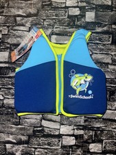 Youth Swimschool Swim Vest for ages 2 Blue/Yellow shark sleeves