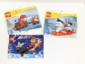 LEGO Seasonal Lot | 40010 | 40034 | 40035 Rocking Horse Santa Sleigh Mini Train