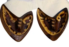  Pair Of  2 Glass  Matching Vintage Ashtrays