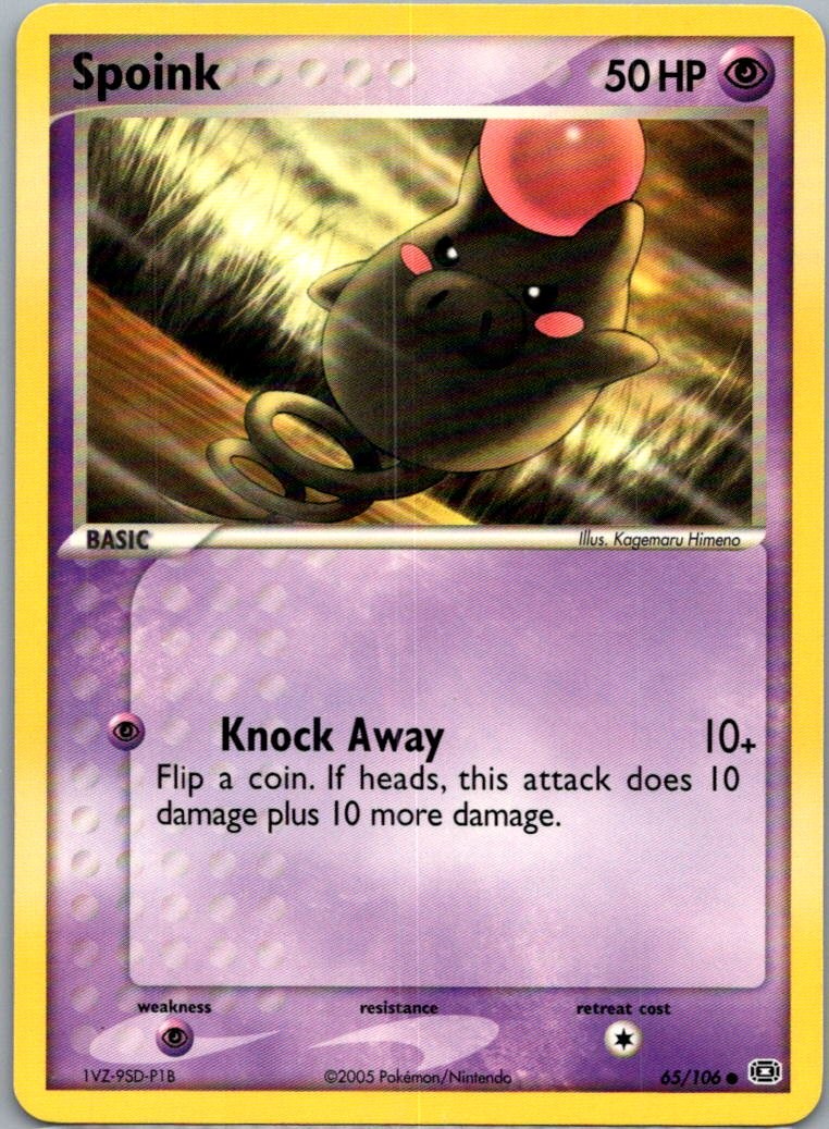 Spoink 65/106 Common Emerald Pokemon Lightly Played