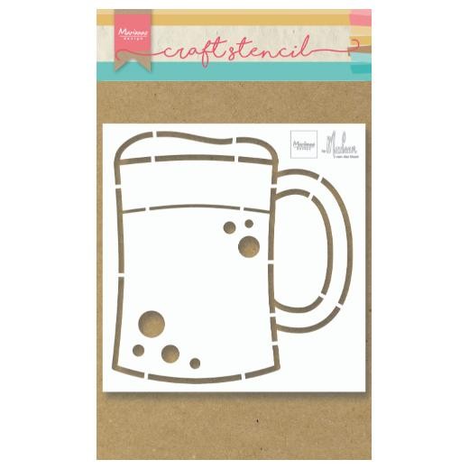 Marianne Design A5 Craft Stencil - Beer Mug by Marleen PS8063
