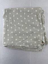 Swaddle Designs Gray Blanket White Polka Dots Receiving Swaddle Baby Infant