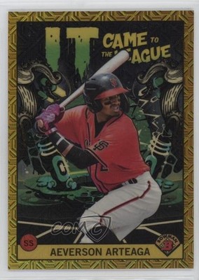 2022 Bowman Chrome Mega Box Gold Mojo Refractor /50 Aeverson Arteaga #ICFL-5 sb0