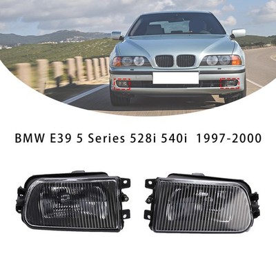 Pair Front Bumper Fog Light Lamps Without Bulbs For BMW E39 5-Serise 1995-1998 