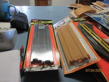 VTG - 2x Tyco Sand  Black Color 9  Straight Track HO  black Slot Car 6701b