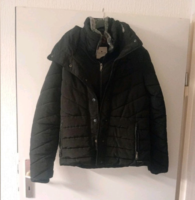 TOM TAILOR  Steppjacke Schwarz Gr. S Stehkragen Reißverschluss Taschen