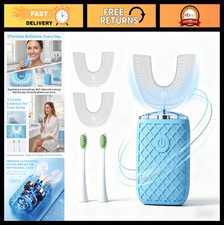 Electric U-Shaped Toothbrush for Adults - 360  Stain Removal, Waterproof, Rechar