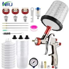 LVLP R500 Air Spray Gun 1.3/1.7/2.0mm Nozzle Car Paint Sprayer Gun Mixing Cup