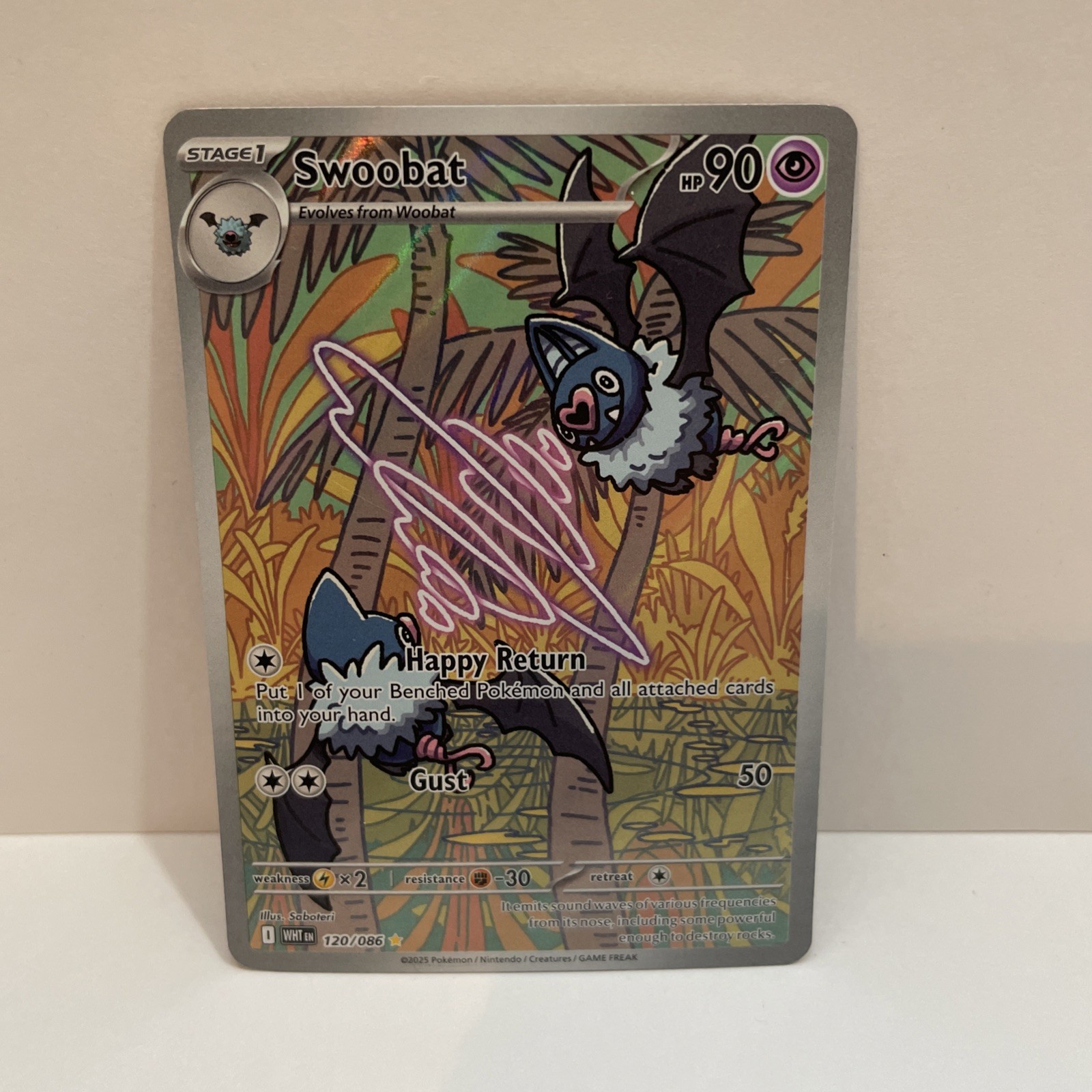 Pokemon TCG SV: White Flare #120/086 Swoobat NM