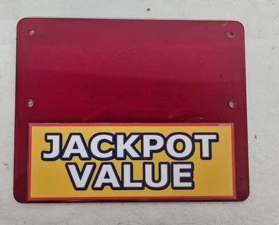 Benchmark Games SLAM-A-WINNER Arcade Game JACKPOT VALUE Display Plexi Window