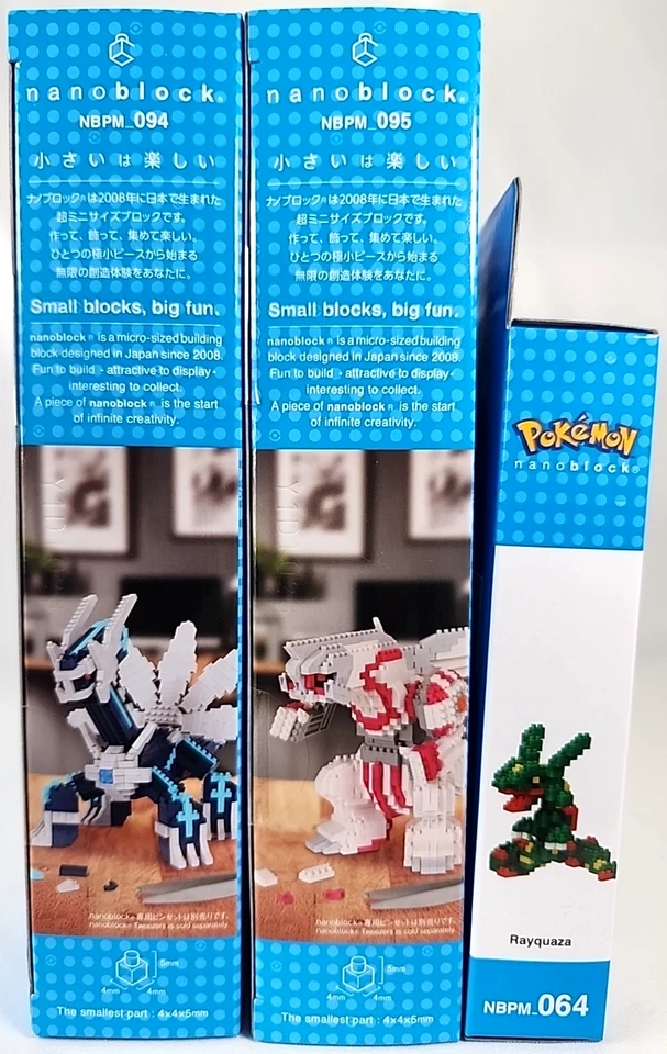 Pokemon Nanoblock 3 Set NBPM 094 Dialga 095 Palkia Deluxe Edition + 064 Rayquaza - Image 3 of 4