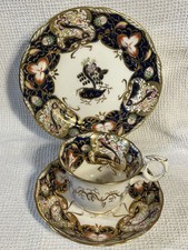 Porcelain Trio Batwing Cup Saucer Plate Old H R Daniels Coalport Staffordshire?