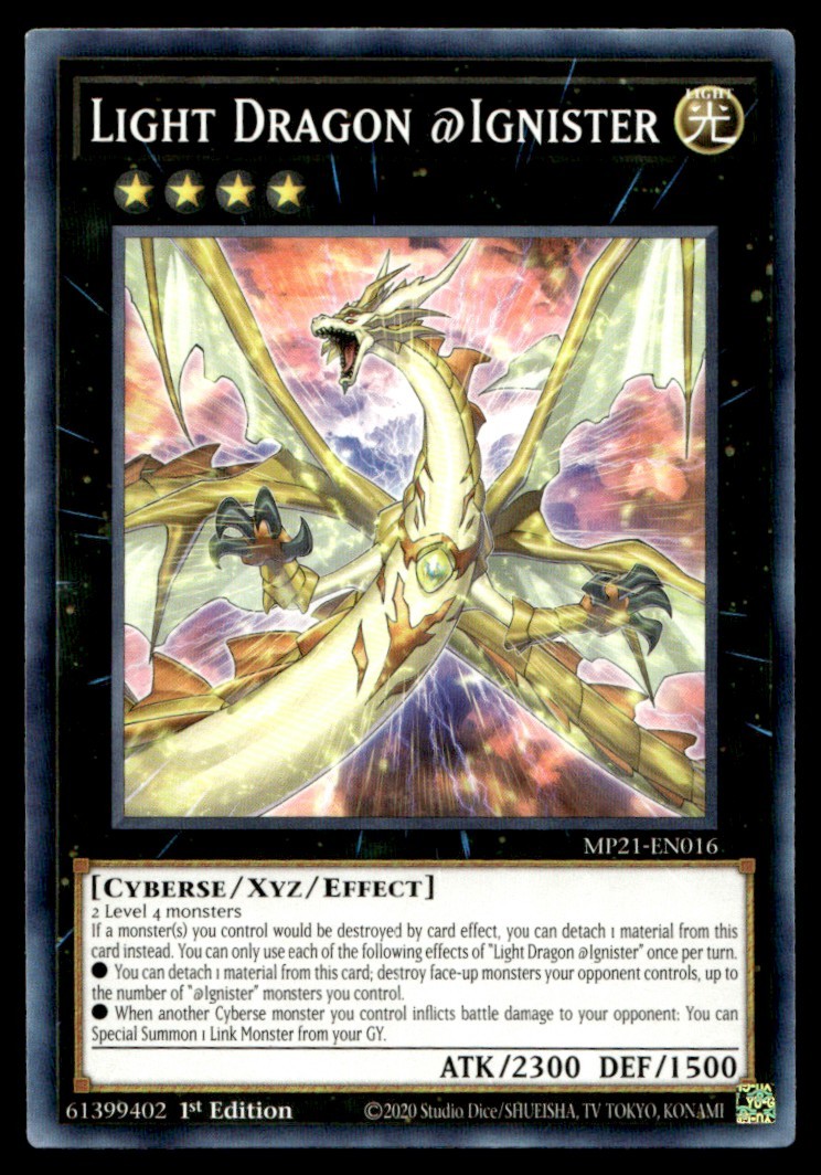 Light Dragon @Ignister - MP21-EN016 - 1st Edition - YuGiOh| Buy 2 Get 1 Free