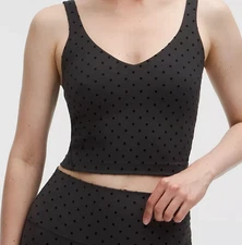 LULULEMON Align Tank Top Light Support A/B Cup Flocked Polka Flock Black~NWT