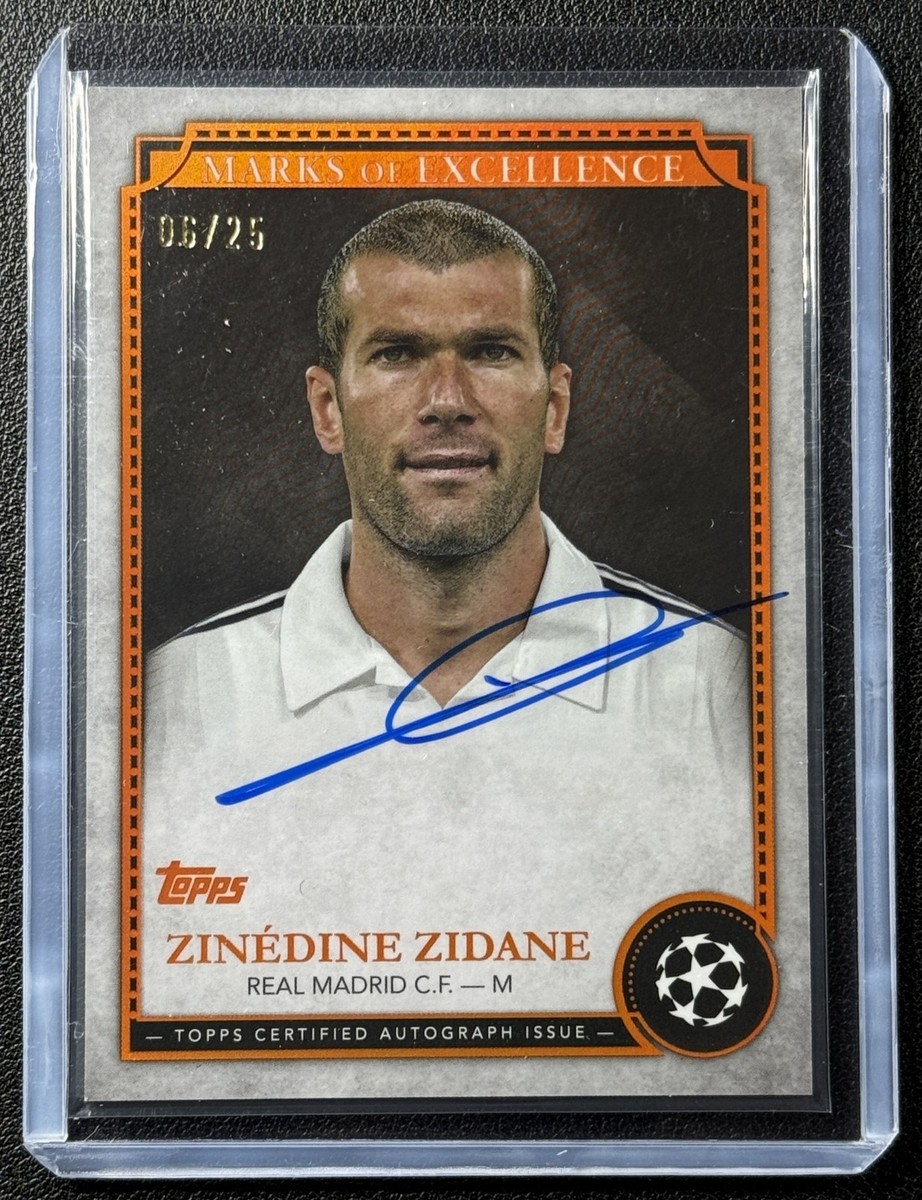 ZINEDINE ZIDANE 2024-25 TOPPS DEFINITIVE UCC MARKS OF EXCELLENCE