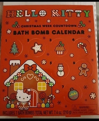 HELLO KITTY WEIHNACHTSTAGE BADEBOMBE ÜBERRASCHUNGSKALENDER BRANDNEU! - Bild 1 von 4