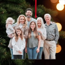 Custom Family Ornament 2025, Personalized Holiday Keepsake, Christmas Tree
