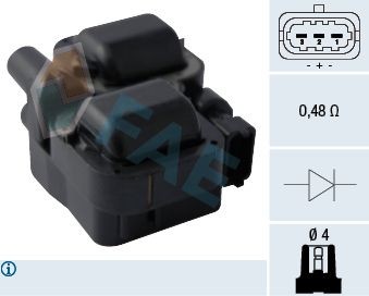 FAE ZüNdspule 80294 FüR MERCEDES-BENZ Puch Chrysler-image