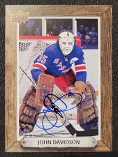 2024-25 Upper Deck Engrained Icons John Davidson Auto Beehive BH-JD NY Rangers 